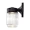 Nuvo Lighting 8W 1-Light Porch Wall, Mason Jar 3K, Black Finish with Clear Glass 62/1573 - alternate 3